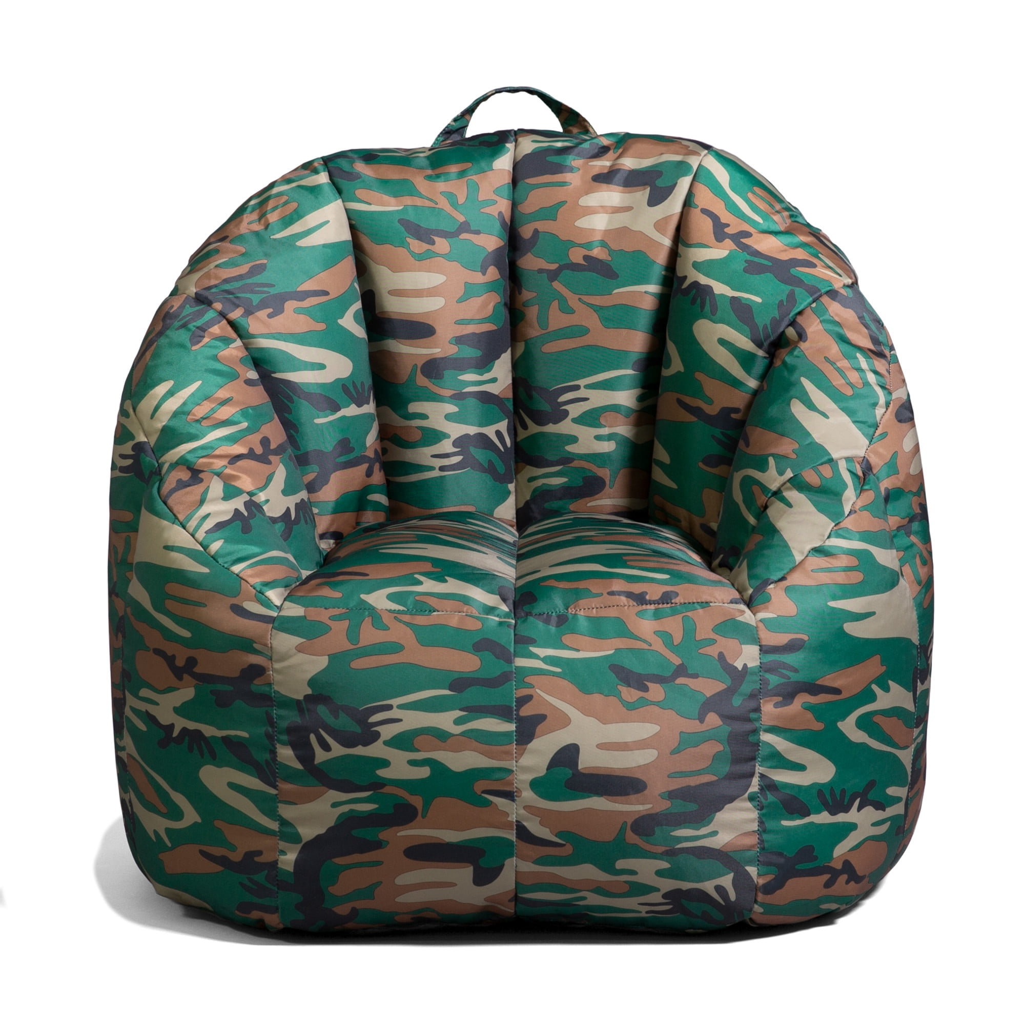 (2 pack) Big Joe Joey Bean Bag Chair for Kids/Teens, 2.5 ft Smartmax Lounge Chair, Easy-Clean & Lightwright, Green Woodland Camo