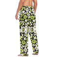 thumbnail image 3 of FORMRS Mens Pajama Pants with Pockets Sleepwear Lounge Bottoms Sizes S-2XL, Green Flower Pattern, 3 of 7