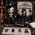 thumbnail image 4 of Patchwork Skeleton Witch Girl DIY Kit, Halloween DIY Patchwork Skeleton Set with 7 Styles Doll Making, Handmade Decor Ornament Gift for Craft Lovers, Beginner Sewing Project (cc7), 4 of 7