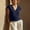 Dark Blue, variant on MOJOGO Women's Lace Trim Tees Lightweight Linen Blend Blouses V Neck Cap Sleeve Tops Short Summer Casual Outfits Olive Green M