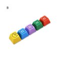 thumbnail image 2 of 5Pcs Keycaps Comfortable Wear-resistant Ergonomic Non-fading Indeformable Replacement PBT Gaming Keyboard Key Cap for Office- B, 2 of 5