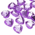 thumbnail image 1 of Uxcell 20Pcs Acrylic Flat Back Rhinestones 30mm/1.2 inch Heart Artificial Gemstone for Crafts Jewelry Making Mid Purple, 1 of 7