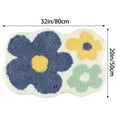 thumbnail image 6 of Unique Bargains Soft Plush Non-Slip Printing Mat Quick Dry for Bathroom Floor Flower 20"x32", 6 of 7