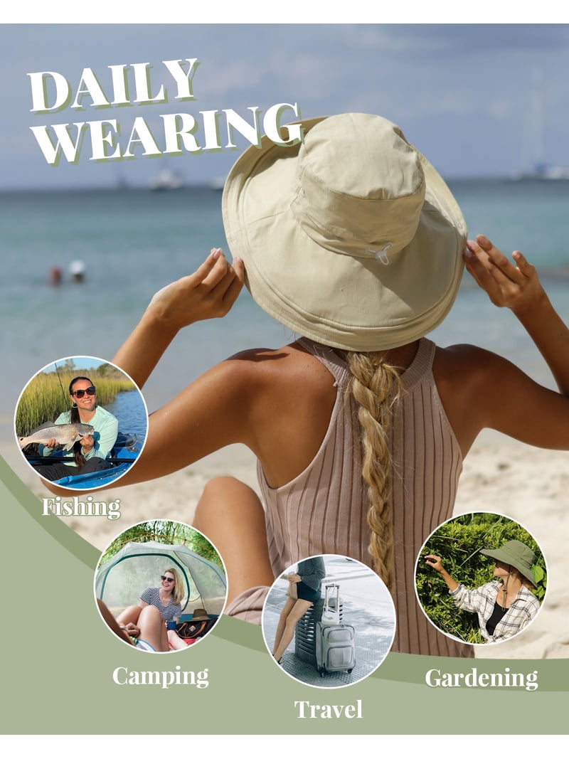 Sun Hats for Women Gardening Hat Wide Brim Ponytail Beach Sun Protection Sun Hats for Women Gardening Hat Wide Brim Ponytail Beach  main image 2