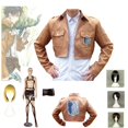 thumbnail image 1 of Anime Attack on Titan Shingeki No Kyojin Cosplay Costume Leggings Suits Cloak Jackets Leather Skirt Hookshot Belts Suspenders heqiyong LED, 1 of 2