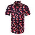 thumbnail image 1 of Leutsin Chemise Décontractée Imprimée à Manches Courtes pour Hommes, Chemise Hawaïenne, 1 of 4