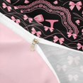 thumbnail image 4 of Catabedysis Pink Coquette Bow Duvet Cover Queen,Bowknot Letter N Design Queen Bedding For Girls,Pink Reversible,3 Pieces,1 Duvet Cover and 2 Pillowcases, 4 of 6