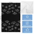 thumbnail image 5 of Black Dandelion Kitchen Towels Set of 4, Water Absorbent Dish Towel, Spring Modern Minimalist Country Flower Decorative Hand Towels - Quick Drying Cloth for Cooking Baking, 18x28 Inch, 5 of 8