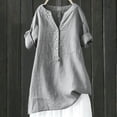 thumbnail image 2 of Kezqiaxn Button Down Shirts for Women Short Sleeve V-Neck Work Shirts with Pocket Womens Blouses Dressy Casual, 2 of 5
