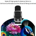 thumbnail image 4 of Square 2Pack PU Leather Peacock Cruise Luggage Tag with Privacy Cover and Name ID Tag for Travel Handbags Backpacks Luggage Tags, 4 of 6