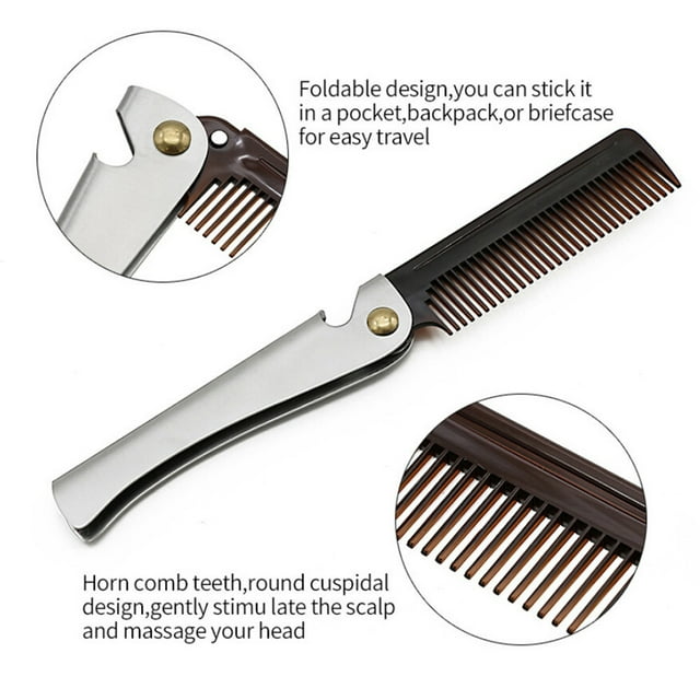 mtvxesu Stainless Steel Mustache Folding Comb Can Be Use As A Bottle Opener Sale