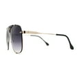 thumbnail image 3 of Luxurious Mens Rimless Rectangular Baller Gangster Officer Sunglasses Gold Black Smoke, 3 of 4