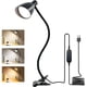 thumbnail image 1 of Lámpara de mesa LED con pinza para cama infantil, regulable, apagado automático, rotación flexible de 360° y función de memoria (negra)., 1 of 5