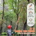 thumbnail image 2 of Manual Pole Saw, Extendable Tree Pruner, Sharp Steel Blade High Branches Trimming, Manual Branch Trimmer with Lightweight Fiberglass Handles for Pruning Palms and Shrubs, 2 of 6