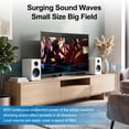 thumbnail image 4 of 80W Active Bookshelf Speakers with Bluetooth 5.3, Wireless Stereo Studio Monitor Speaker w/ 3" Woofer, Built-in 24bit DAC Dynamic 3D Surround Sound, USB/Optical/AUX Input for Home TV PC Gaming, White, 4 of 9