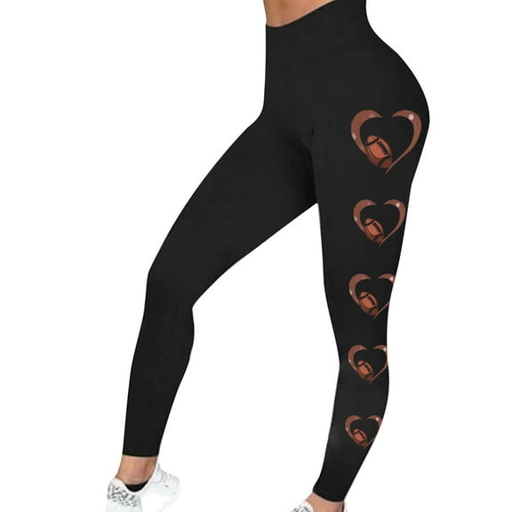 Jjayotai Football Leggings for Women, High Waisted Pants for Women, Tummy Control Leggings Yoga Pants, Soft Buttery Tights Black XXL