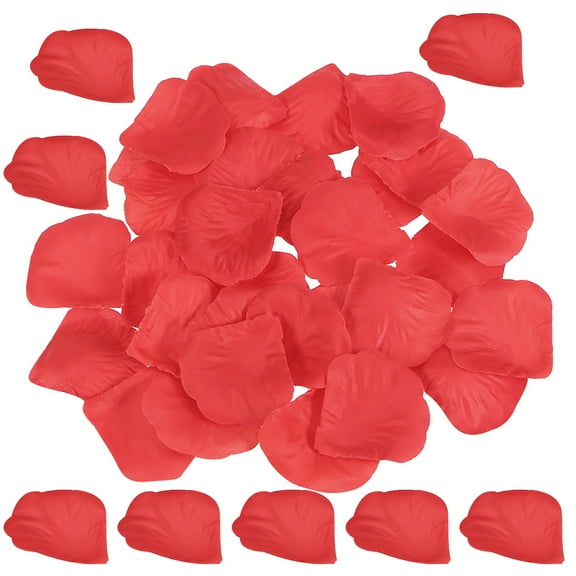 The Gift 2000 Pcs Fake Simulation Rose Petals Dining Table Decorations Red Bright Silk Cloth