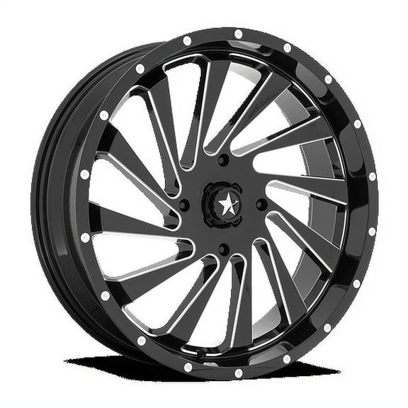 Msa Offroad Wheels M46 22X7 4X137 False 66.56Cb Gloss Black Milled Wheel