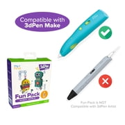 myFirst 3dPen Make Filaments Fun Pack-Robot World, Kid-Safe Low-Temp PCL Material, 3 Themed Kits for Creative Play