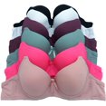 thumbnail image 1 of Iheyi 6 Packs Women Basic Full Cup Padded Everyday Wear 30A 32A 34A 36A Bra (30A), 1 of 2