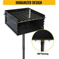 thumbnail image 7 of Park-Style Heavy Duty Steel Outdoor BBQ Grill with Grate, Single Post Carbon Steel Park Grill for BBQ, Camping, Backyard, 7 of 7
