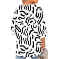 thumbnail image 3 of Xuyuer Plus Size Women Blouses Casual Round Neck 3/4 Sleeve Tops Summer Hollow Out Loose Fitted Blouse for Women 2026, 3 of 6
