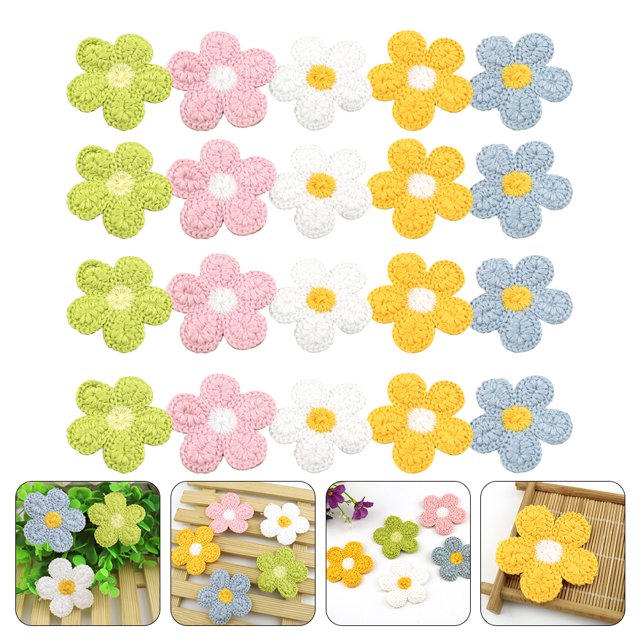 Greenadscape 20Ud Parche Bordado De Flores Para Ropa Con Colores Surtidos Ideal Para Y Reparación