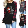 thumbnail image 2 of Women Crewneck Top, Stitching Round Neck Casual Fit Women Blouse For Shopping For Lady ANGGREK Otros, 2 of 6