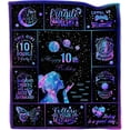 thumbnail image 2 of 10 Year Old Girl Birthday Gifts Blanket, Gifts for 10 Year Old Girl, 10 Year Old Girl Gifts Ideas, Birthday Gifts for 10 Year Old Girls, 10th Birthday Gifts for Girls Throw Blanket 60"X50", 2 of 6