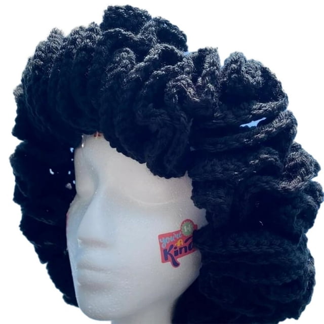 Dsseng Sweet Girls Crochet Ruffled Brim Bucket Hat Cute Ladies Fisherman Hat Exaggerated Style Teens Winter Windproof Hat