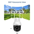 thumbnail image 2 of Cámara de seguridad AOSU Solar Outdoor 2K con vista de 360°, paquete de 2, 2 of 5