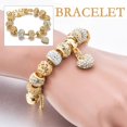 thumbnail image 3 of Pulsera de cuentas europeas doradas con agujeros grandes (DIY), 3 of 5