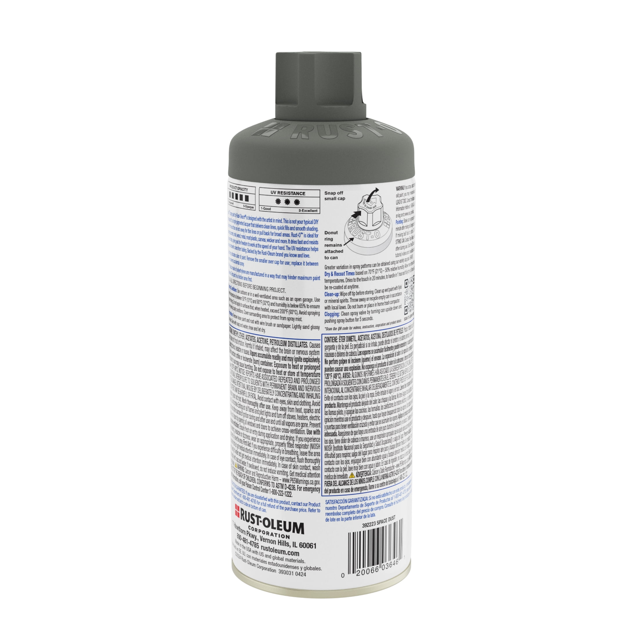 (2 pack) Space Dust, Rust-Oleum Rust-O Acrylic Matte Spray Paint-392223, 11 oz