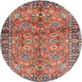 thumbnail image 1 of Ahgly Company Indoor Round Contemporary Brown Red Abstract Area Rugs, 6' Round, 1 of 6