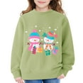 thumbnail image 3 of FDDMis Christmas Sweatshirts for Family Christmas T Shirts 5t White Tshirts Boys Sweatshirt for Teen Girls Size 5 Girls Clothes Tween Clothes Size, Light Green 5-6 Years, 3 of 6