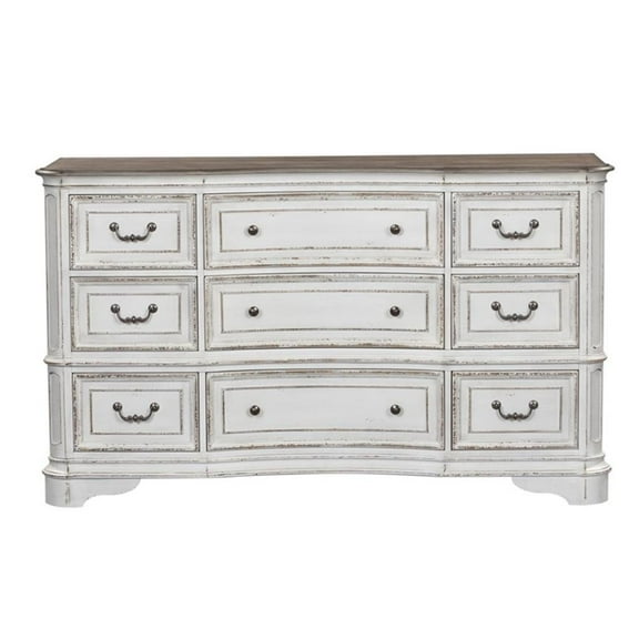 Bowery Hill 9 Drawer Dresser in White
