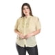 thumbnail image 1 of Blusa transparente con lentejuela Roman Fashion /Tallas Extras, 8033 (Dorado) beige 38, 1 of 5