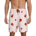 thumbnail image 1 of Balery Strawberry Pantalones cortos de pijama de punto de algodón para hombre con cinturilla y bolsillos-4X-Large, 1 of 6