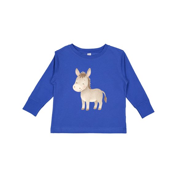 Inktastic Cute Little Donkey Boys or Girls Long Sleeve Toddler T-Shirt