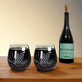 thumbnail image 3 of TMD Holdings Verres à Vin Sans Pied Gravés Hibou, Ensemble de 2, 3 of 5