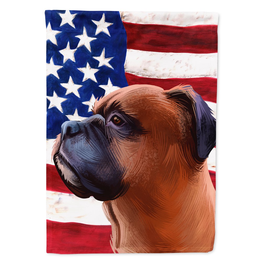 Boxer Dog American Flag Garden Flag