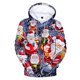 thumbnail image 4 of Sudadera con capucha de Papá Noel para hombre, divertida, con estampado 3D, fea, navideña, de manga larga, informal, para vacaciones, 4 of 4