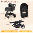 thumbnail image 6 of babyeap Baby Stroller,2 in 1 Lightweight Travel Stroller,Compact Foldable Stroller for Toddler with Reversible,Dark Gray, 6 of 12