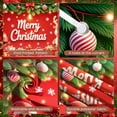 thumbnail image 4 of Red Background Christmas Banner Snowflake Pattern Xmas Display Golden Bell Gift Boxes Holiday Backdrop for Christmas Party Indoor Celebration Family Gathering, 4 of 9