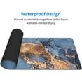 thumbnail image 3 of Blue Gold Marble Gaming Mouse Pad XL Extended Large Mousepad with Nonslip Rubber Base Stitched Edges Laptop Computer Keyboard Desk Mat for Office Home Gamer, 3 of 6