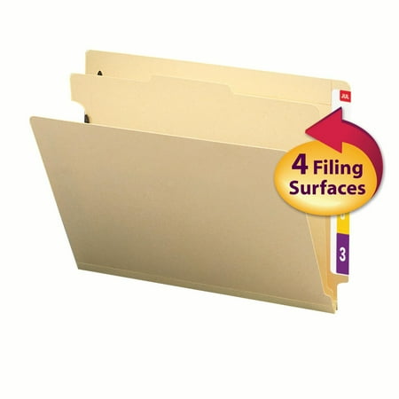 - Smead End Tab Classification File Folder, 1 Divider, 2