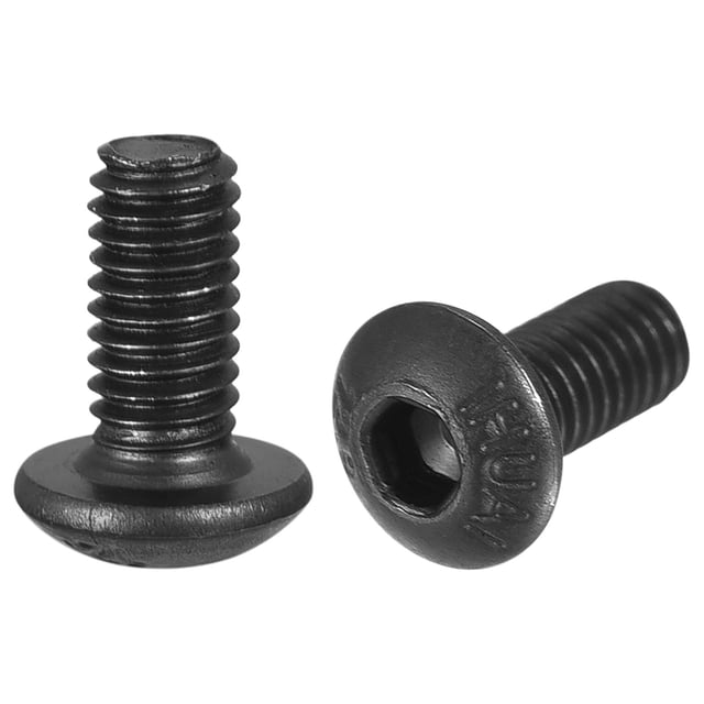 Tornillos de cabeza de botón hexagonal M3x6mm Uxcell, acero aleado, paquete de 50