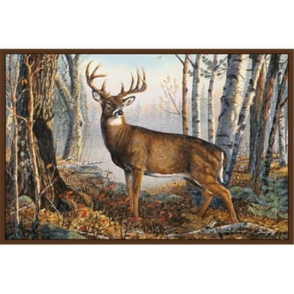 Custom Printed Rug Whitetail Deer