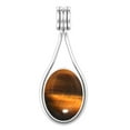 thumbnail image 2 of 925 Sterling Silver Women Jewelry Natural Tiger Eye Pendant, 2 of 8