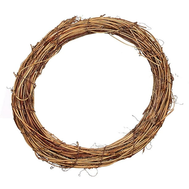 Corona de flores redonda para puerta de entrada para todas las estaciones. Corona de 25cm